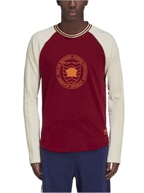 ADIDAS X WALES BONNER Graphic Long-Sleeve T-Shirt Collegiate Burgundy XS NWT